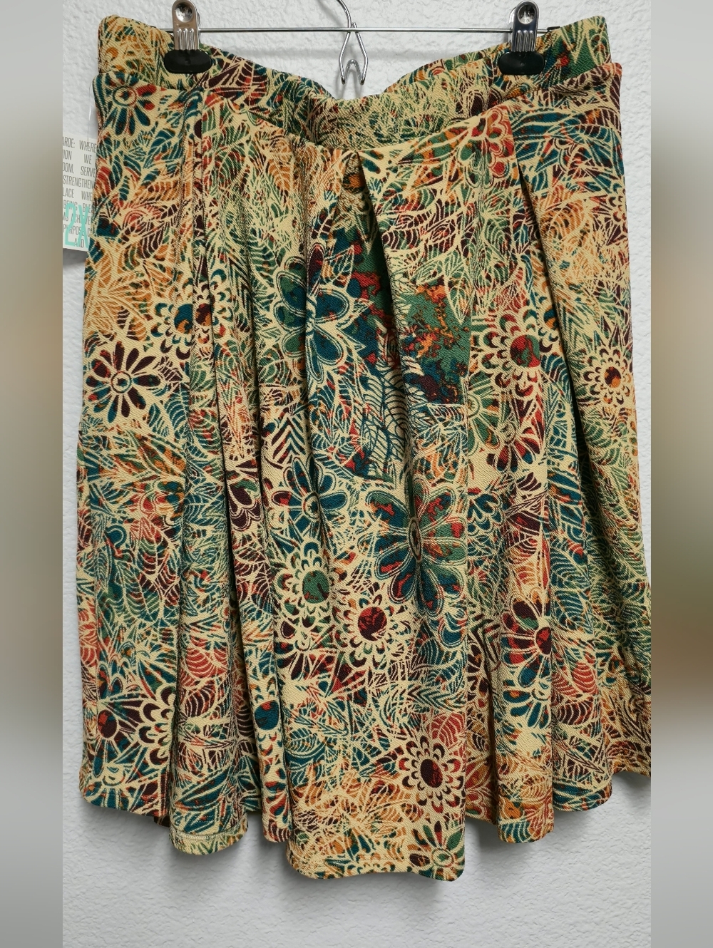 Lularoe Madison Floral Multicolor Pleated Skirt
